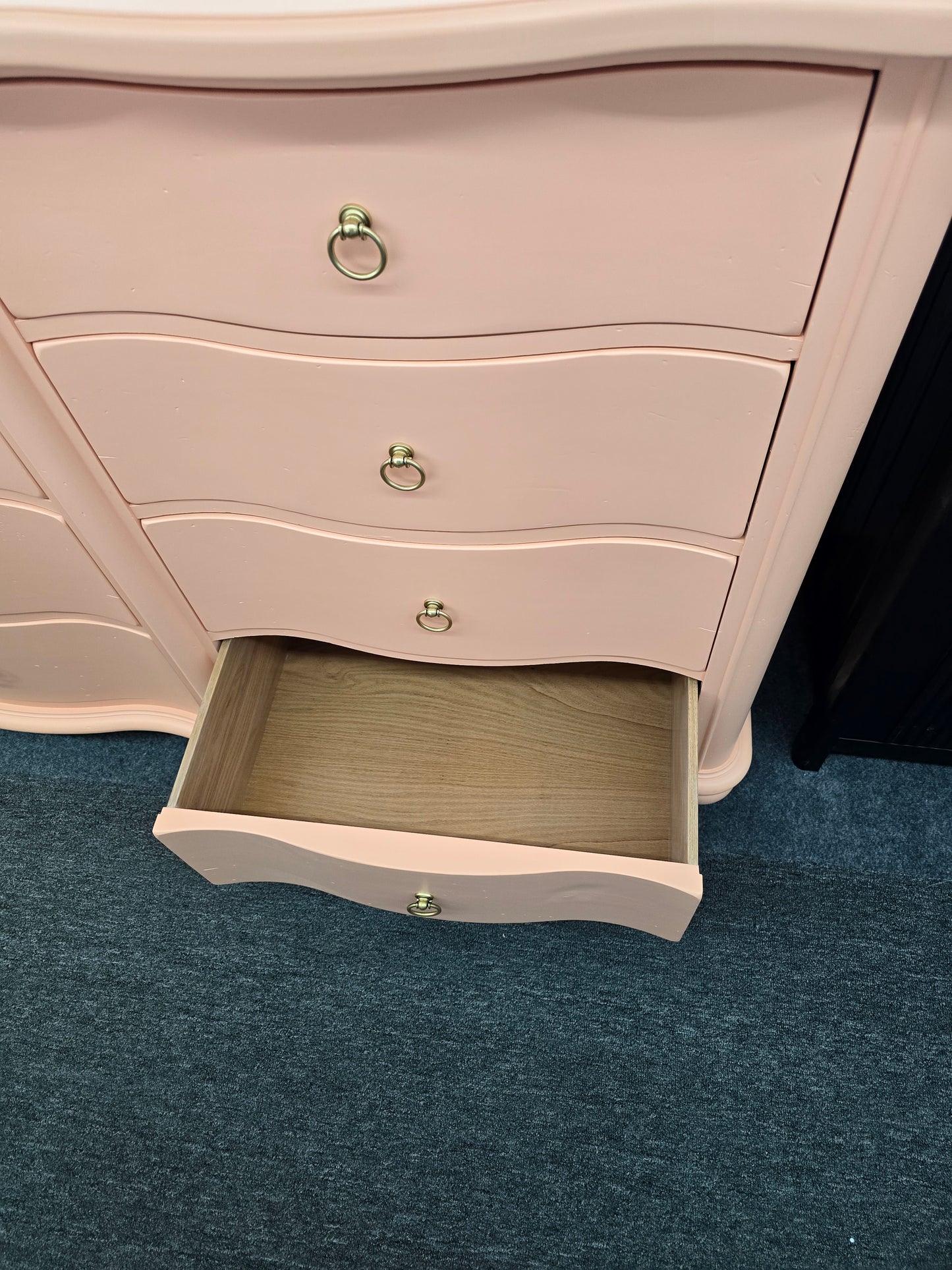 Stanley soft orange lacquered dresser
