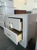 Gray lacquer nightstand