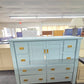 Baby blue solid wood Rustic dresser