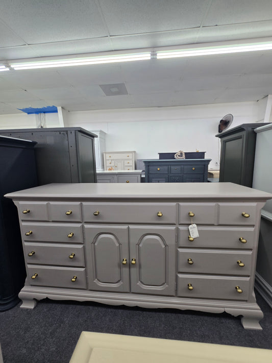 12 drawers gray long dresser
