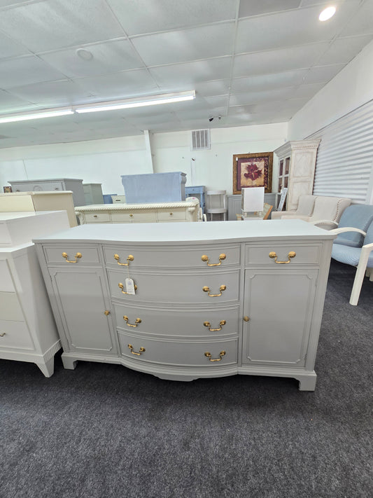 Solid wood antique gray buffet