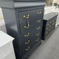 6 drawers tall black  chest