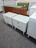 MCM gorgeous acqua set of nightstands