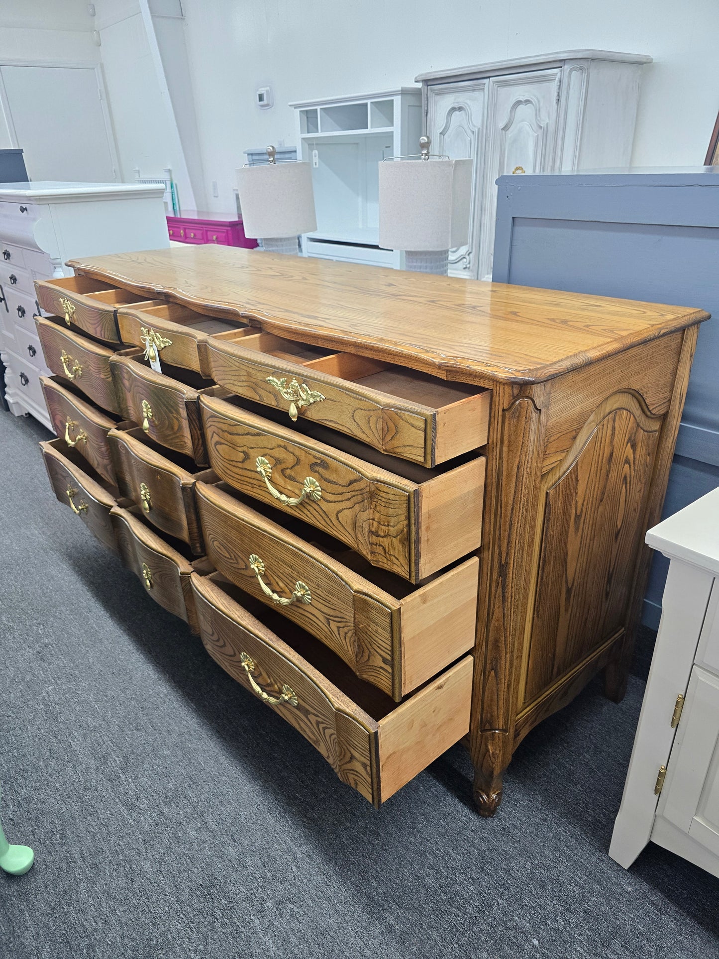 All solid wood french provincial dresser