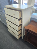 5 drawers cream chest