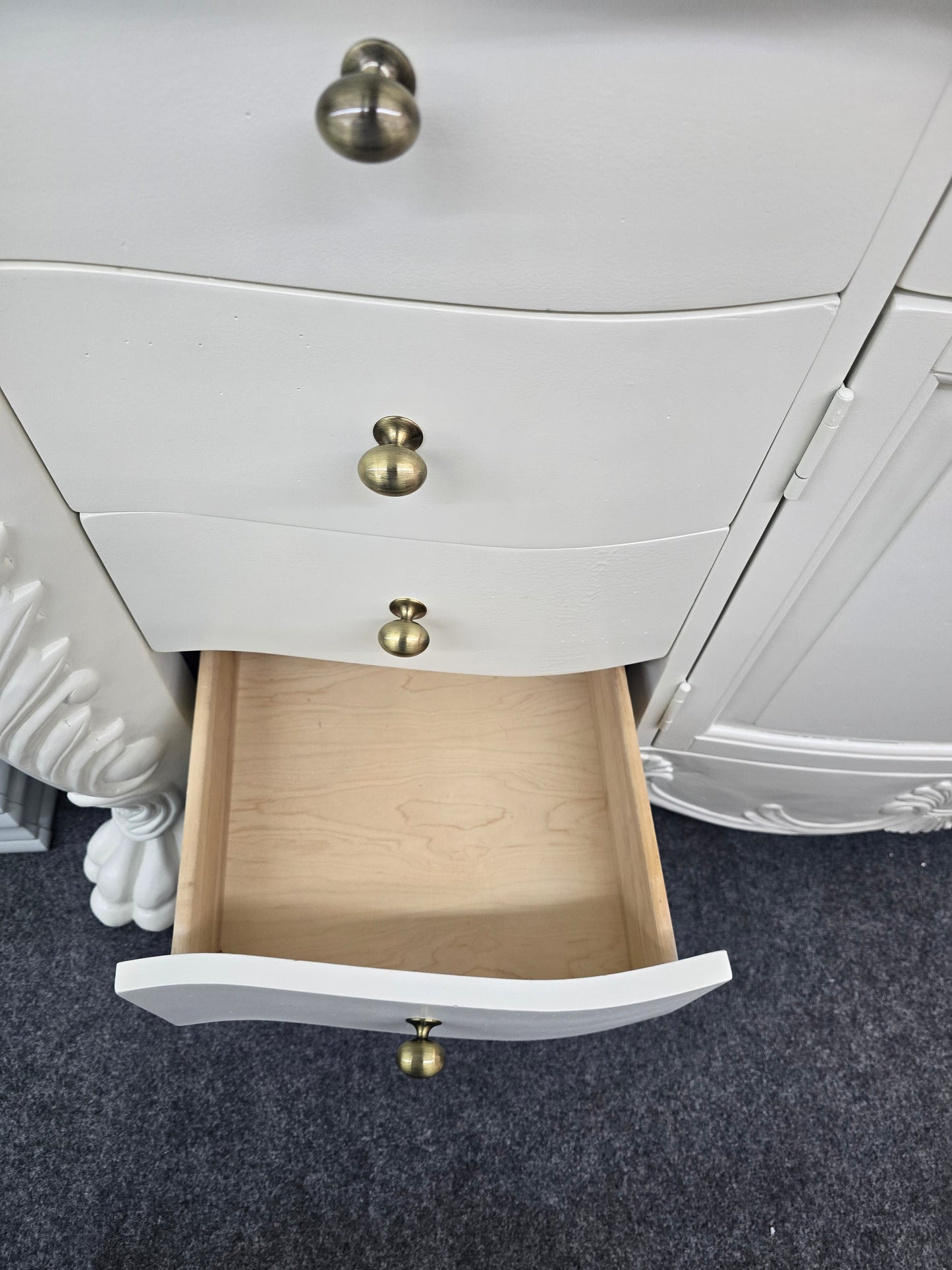 Gorgeous cream solid wood dresser