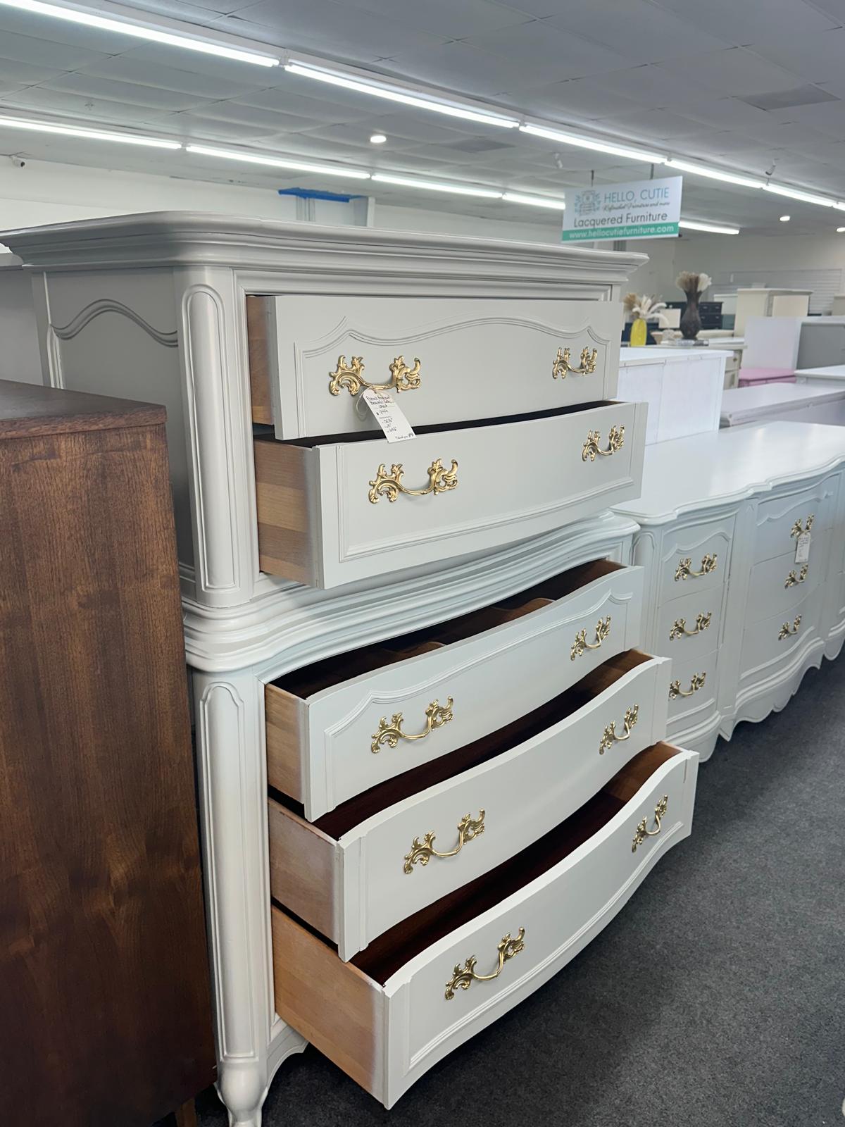 French provincial solid wood chest