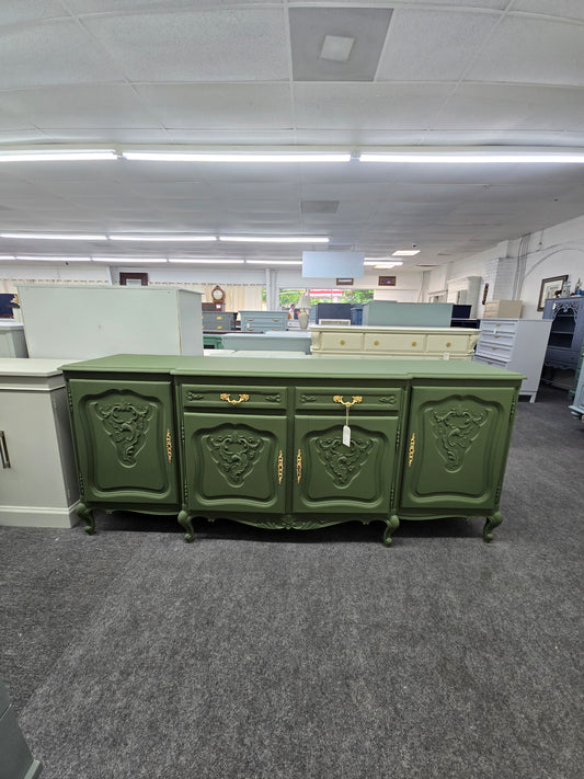 Solid wood french provincial green cabinet