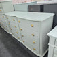 8 drawers gray dresser - solid wood