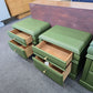 Green pair of nightstands