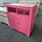 Super cute pink lacquered 3 drawers dresser