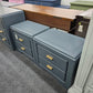 Pair of gray nightstands
