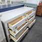Rustic gray pair of nightstands