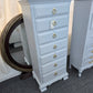 Solid wood gray/blue SUMTER lingerie chest