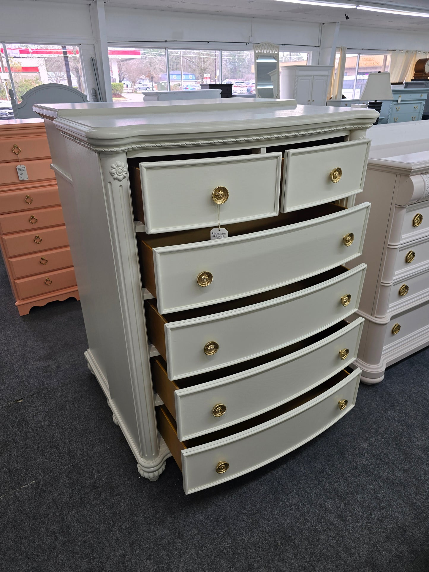 Rivers Edge cream tall chest