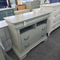 Minty green lacquered Havertys dresser/stand