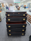 Solid wood antique black chest