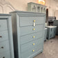 7 drawers blue gray chest