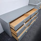 Solid wood green 6 drawers dresser