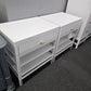 Stanley white lacquered pair of nightstands