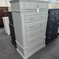 6 drawers pale green chest