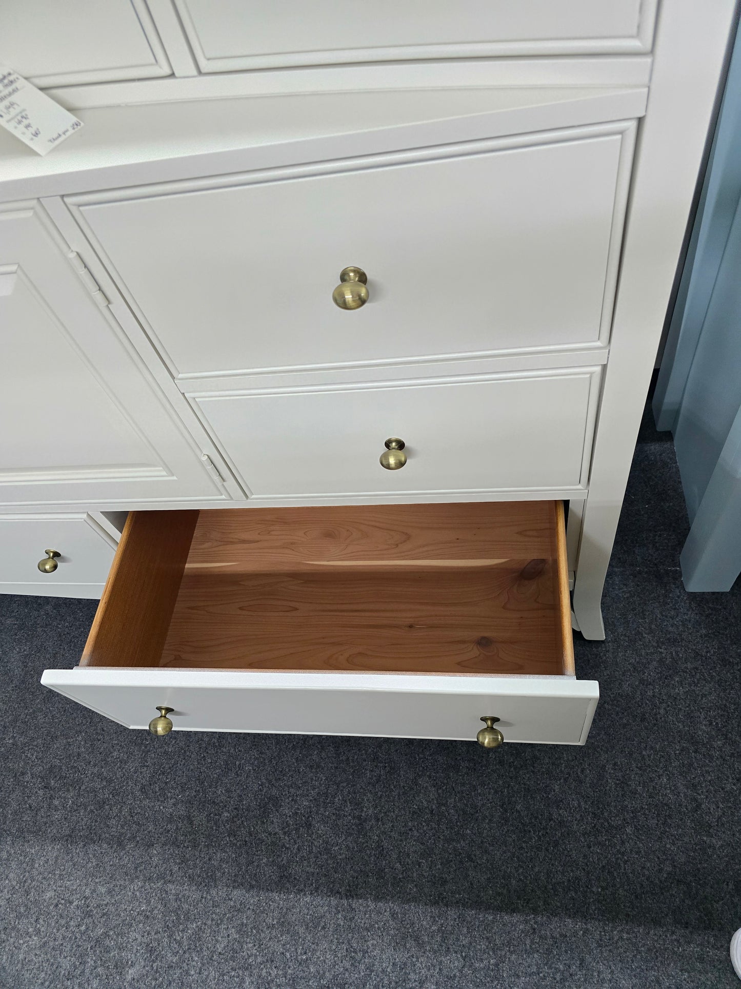 American signature off white dresser
