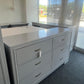 Super cute gray lacquer 6 drawers dresser