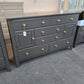 Graphite 6 drawers 2 doors big dresser