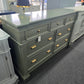 Broyhill olive green lacquered dresser