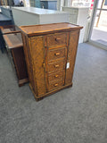 Bamboo vintage cabinet with side shelving