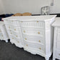 Gorgeous white Distressed lacquered dresser