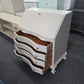 Antique beige secretary chest