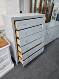 Solid wood Kincaid gray chest