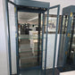 Green lacquered glass cabinet