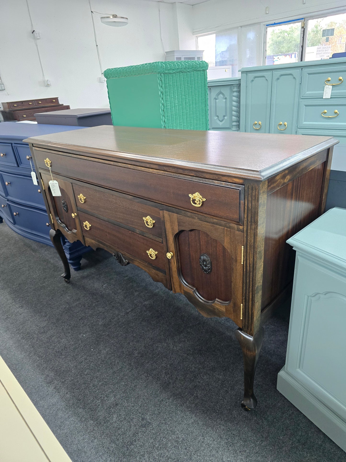 Solid wood antique buffett