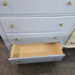 5 big drawers tall blue chest