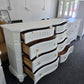 Gorgeous white Distressed lacquered dresser