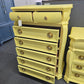 Cute soft yellow carved chest