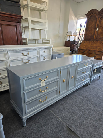 Regency blue lacquer dresser