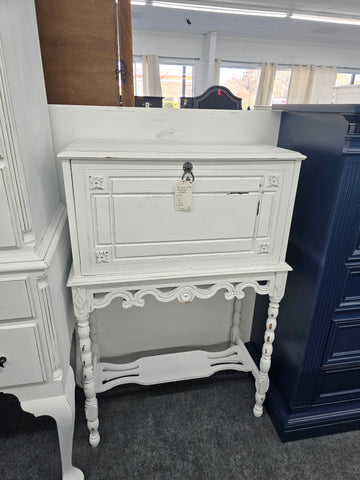 White Distressed antique cabinet