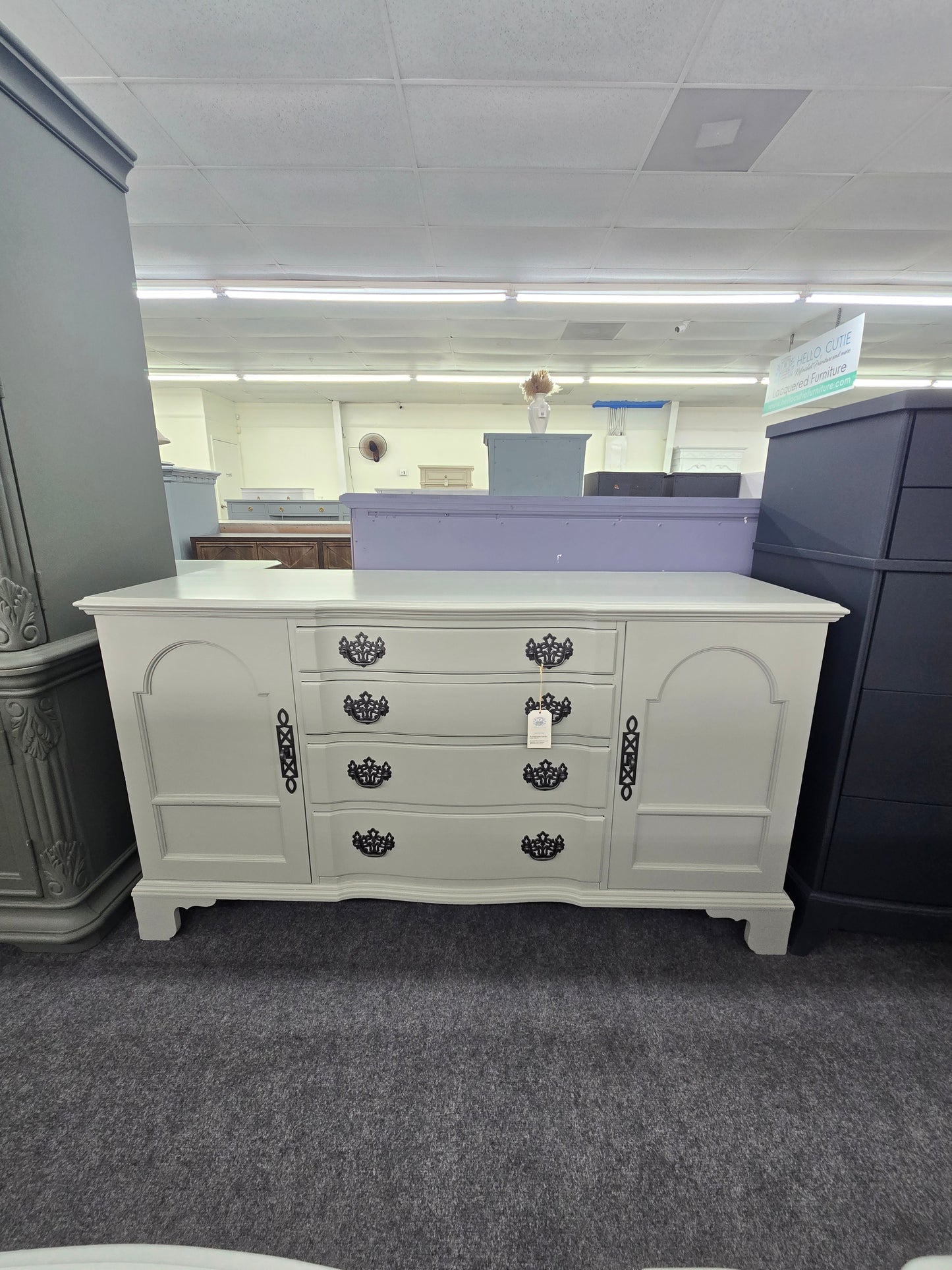 Solid wood gray CENTURY  buffet