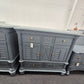Broyhill bamboo green gray lacquered dresser
