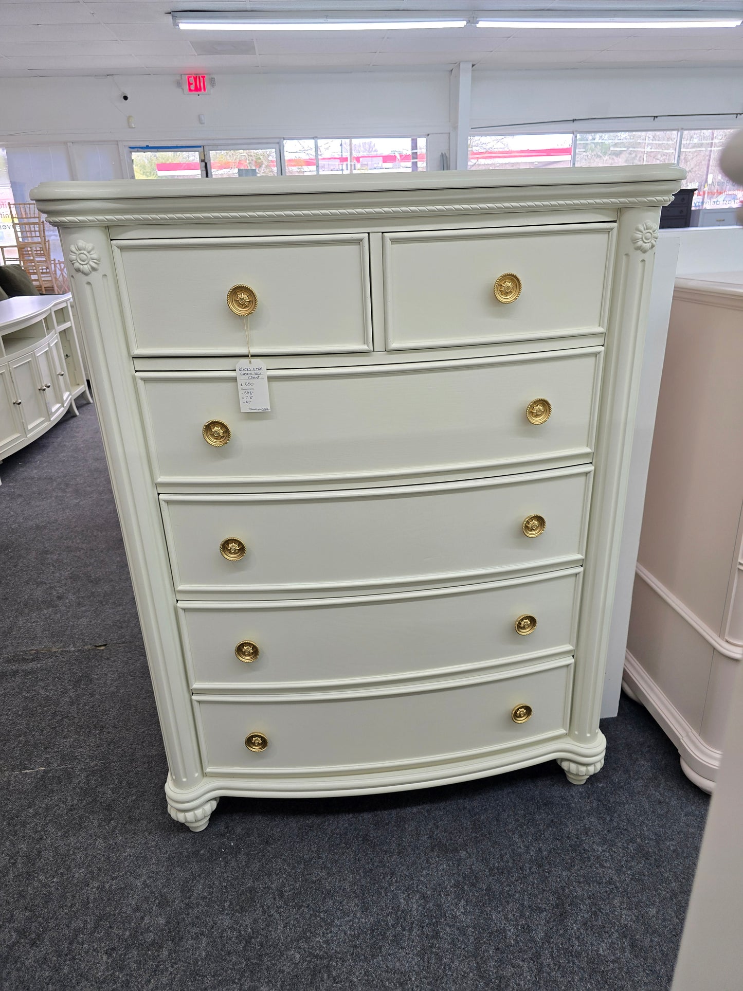 Rivers Edge cream tall chest