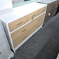 Smartstuff white lacquered dresser and natural wood drawers