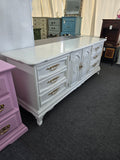 Solid Wood Lacquered white dresser