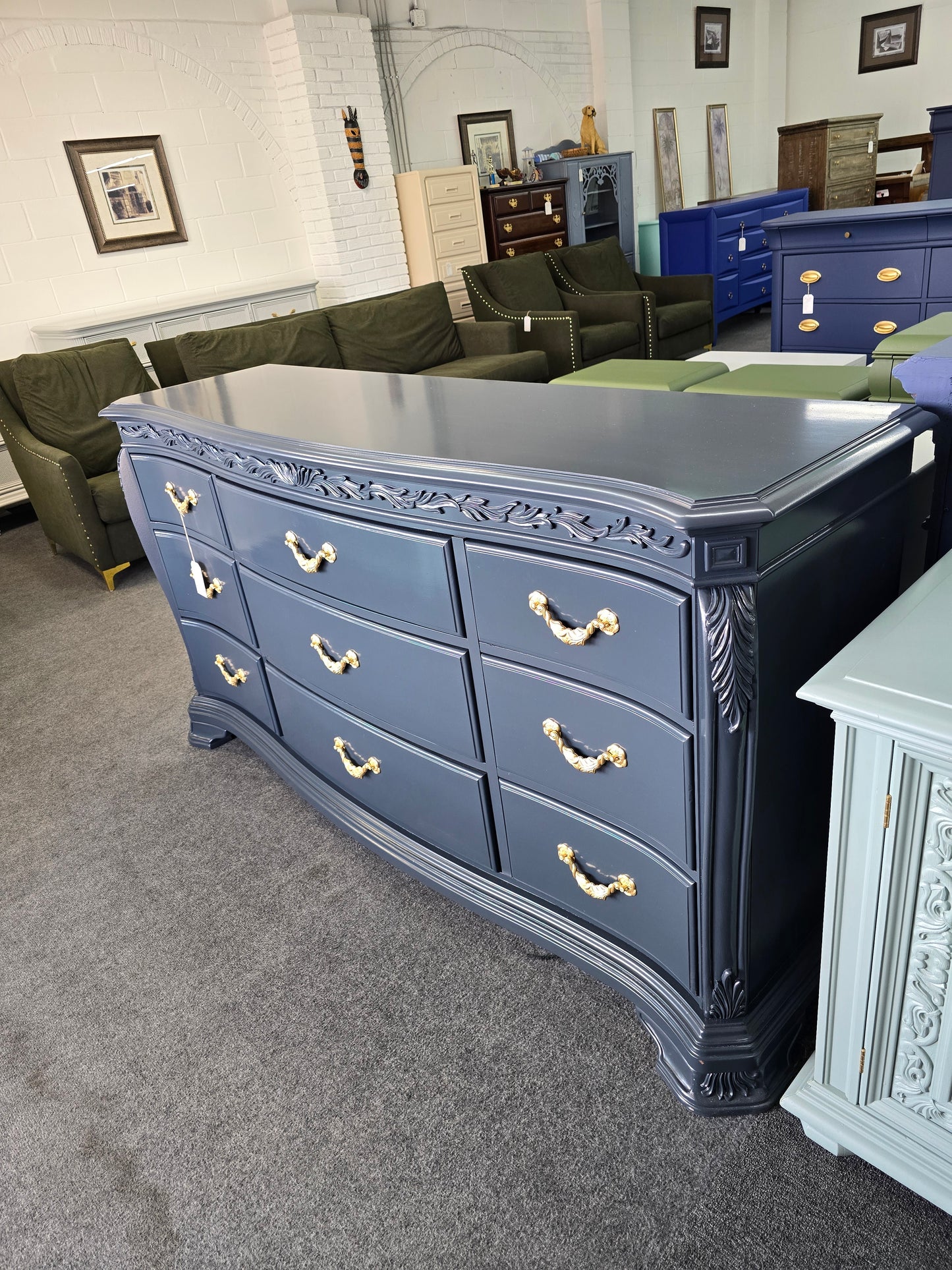 American Drew Inkwell lacquered dresser