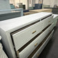 White lacquered dresser 6 drawers