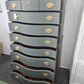 Pewter green serpentine tall chest