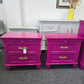 Gorgeous lacquered pair of nightstands