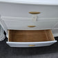 Gorgeous white bowfront 6 drawers dresser
